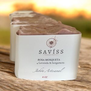 Jabón Artesanal Rosa Mosqueta / Lavanda y Bergamota